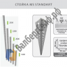 Стеллаж MS Standart 185/100x40/5 полок